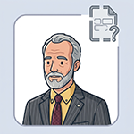 Illustration of an auditor identifying missing documents in a virtual data room