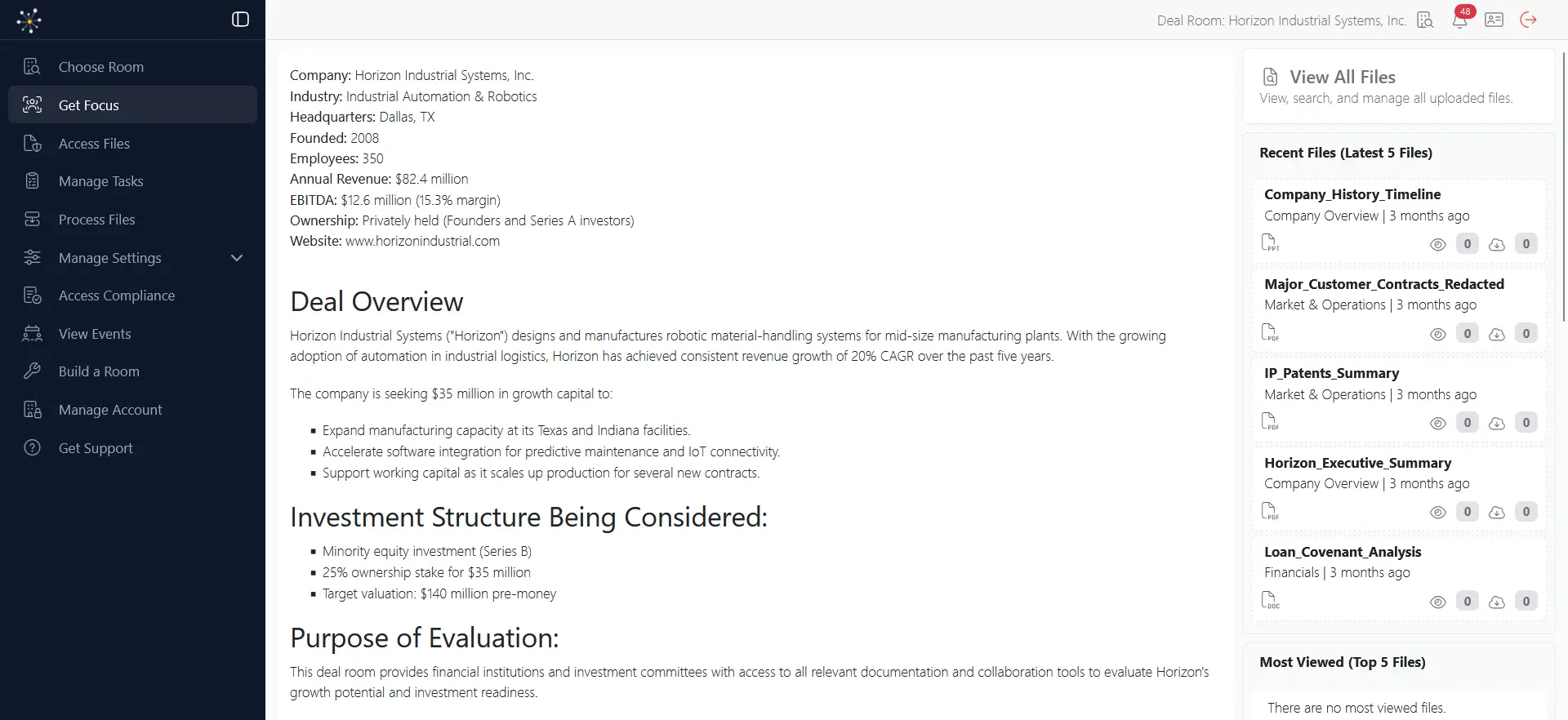 How a Deal Room Helps You Evaluate Risk